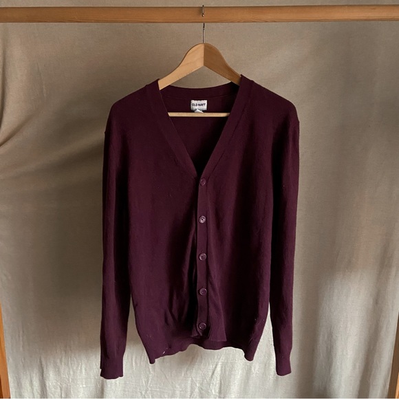 Maroon Button Down Cardigan/Shirt - Picture 2 of 5